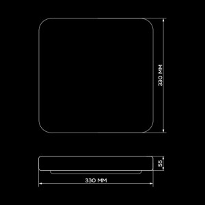 Світильник світлодіодний Biom DEL-S21-24-4 DIY 4500K 24Вт без д/к