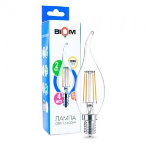 Світлодіодна лампа Biom FL-315 C35 LT 4W E14 2800K