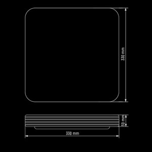 Світильник світлодіодний Biom DEL-S01-24 4500K 24Вт без д/у