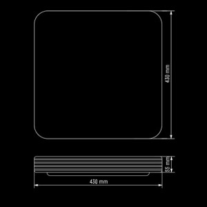 Світильник світлодіодний Biom DEL-S01-36 4500K 36Вт без д/у