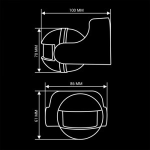 Інфрачервоний датчик руху BIOM IRM-04W max 1200Вт 180°, настінний, білий