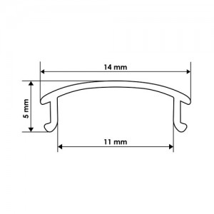 Розсiювач прозорий BIOM LC-U для LED профiля, м