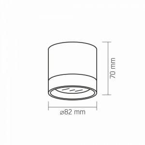 Світильник VIDEX IP44 під лампу GX53 накладний Білий VL-SPF19A-W