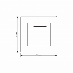 Вимикач одноклавішний з підствіткою білий TITANUM STANDARD