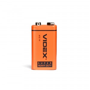 Батарейка сольова Videx 6F22/9V (Крона) 1шт SHRINK CARD