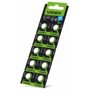 Батарейка годинникова Videx AG 7/LR926 BLISTER CARD 10 шт