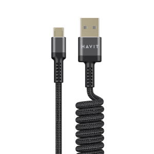 Кабель спіральний Micro USB HAVIT HV-CB6250 2.4A 1.5м