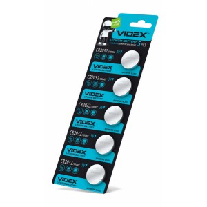 Батарейка літієва Videx CR2032 5шт BLISTER CARD
