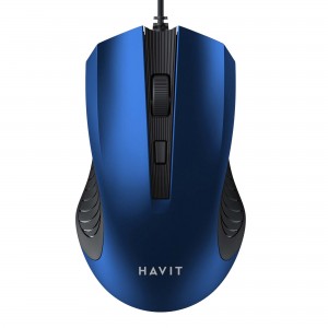 Дротова миша HAVIT HV-MS752 USB Black/Blue