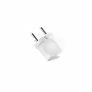 Вилка мережева б/з пряма 10А біла TITANUM STANDARD