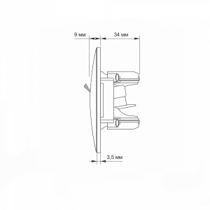 Розетка CAT6 одинарна комп'ютерна біла VIDEX BINERA