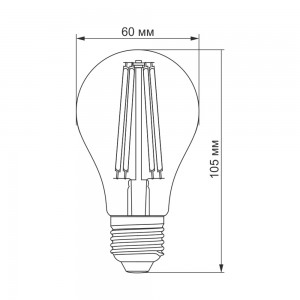 LED лампа TITANUM Filament A60 7W E27 2200K бронза