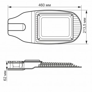 LED вуличний ліхтар VIDEX  50W 5000K Сірий