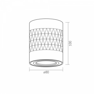 Світильник VIDEX під лампу GU10 SPF04A накладний білий + біла призма
