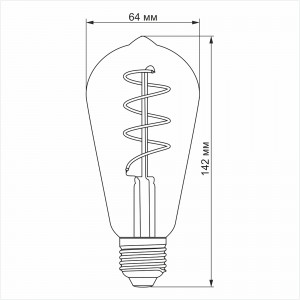 LED лампа VIDEX Filament ST64FASD 5W E27 2200K дімерна бронза