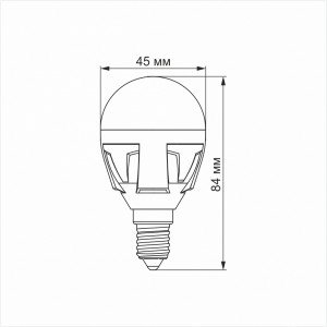 LED лампа VIDEX PREMIUM G45 7W E14 3000K