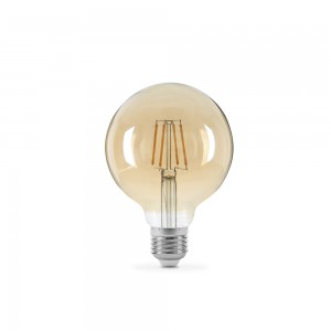 LED лампа TITANUM  Filament G95 6W E27 2200K бронза