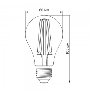 LED лампа TITANUM Filament A60 7W E27 4100K