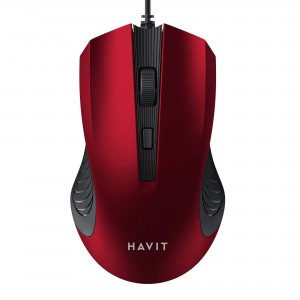 Дротова миша HAVIT HV-MS752 USB Black/Red