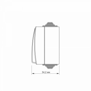 IP65 Вимикач зовнішній двоклавішний сірий VIDEX BINERA