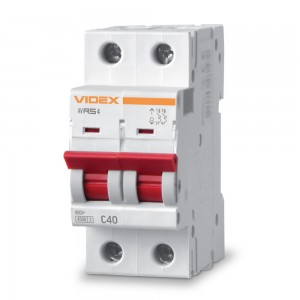 Автоматичний вимикач RS4 2п 40А С 4,5кА VIDEX RESIST