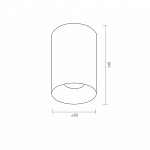 Світильник VIDEX під лампу GU10 накладний Чорний VL-SPF14A-B
