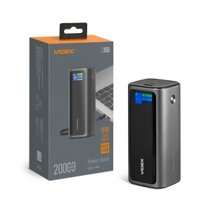 Повербанк 20000mAh VIDEX VPB-350 130W PD100W +Display