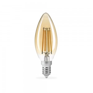 LED лампа TITANUM  Filament C37 4W E14 2200K бронза