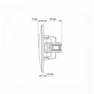 Вимикач одноклавішний срібний шовк VIDEX BINERA
