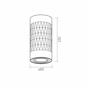 Світильник VIDEX під лампу GU10 SPF03A накладний білий + срібляста призма