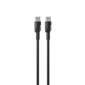 Кабель USB-C - USB-C HAVIT CB308C PD60W 3A 1м Black (силіконовий)