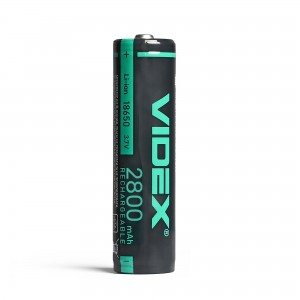 Акумулятор Videx літій-іонний 18650-P (захист) 2800mAh color box/1шт
