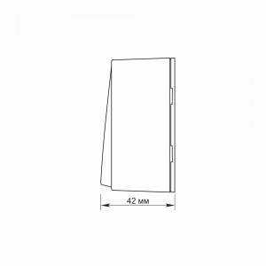 IP20 Вимикач зовнішній двоклавішний чорний графіт VIDEX BINERA