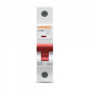 Автоматичний вимикач RS4 1п 63А С 4,5кА VIDEX RESIST
