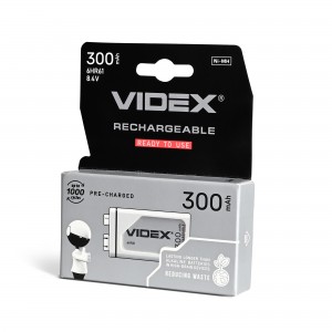 Акумулятори Videx 6HR61 300mAh blister/1шт