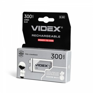 Акумулятори Videx 6HR61 300mAh blister/1шт