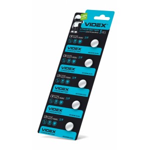 Батарейка літієва Videx CR1225 5шт BLISTER CARD