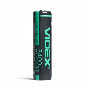 Акумулятор Videx літій-іонний 18650-P (захист) 3400mAh color box/1шт