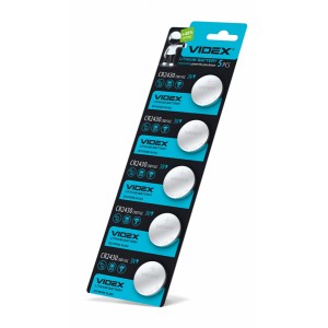 Батарейка літієва Videx CR2430 5шт BLISTER CARD