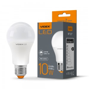 "Сенсор" LED лампа VIDEX  A60e 10W E27 4100K з сенсором освітленості