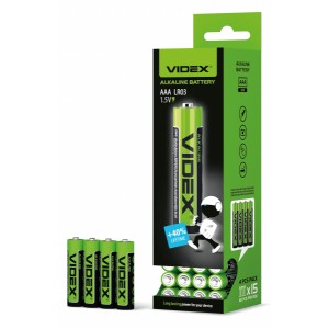 Батарейка лужна Videx LR03/AAA 4шт SHRINK