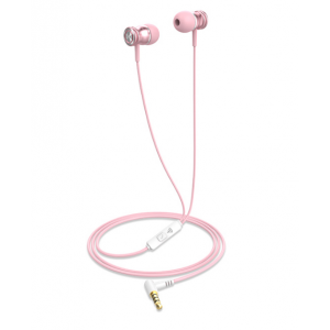 Вакуумні навушники з мікрофоном HAVIT HV-E303P Pink