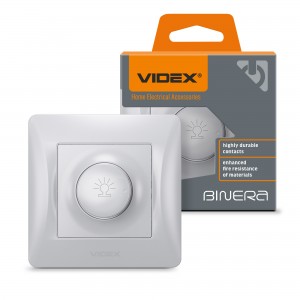 Димер 600Вт срібний шовк VIDEX BINERA