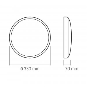 LED Світильник аварійний накладний з датчиком руху VIDEX 30W 2700-6500K 220V