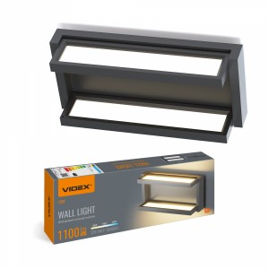 LED світильник настінний з сенсором VIDEX WL01 12W 2800K-4000K-6000K Black