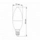 LED лампа VIDEX  C37e 3.5W E14 4100K