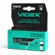 Акумулятор Videx літій-іонний 18650-P (захист) 2200mAh color box/1шт