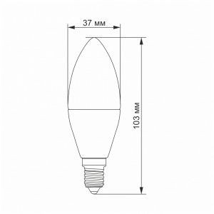 LED лампа VIDEX  C37e 7W E14 3000K