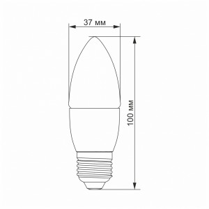 LED лампа VIDEX  C37e 7W E27 4100K