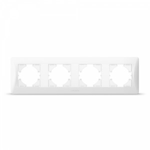 Рамка біла на 4 місця горизонтальна VIDEX BINERA